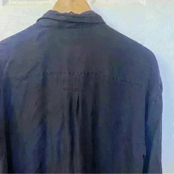 BOGARi 100% Silk Men’s Navy Button Up Size L - Picture 7 of 7